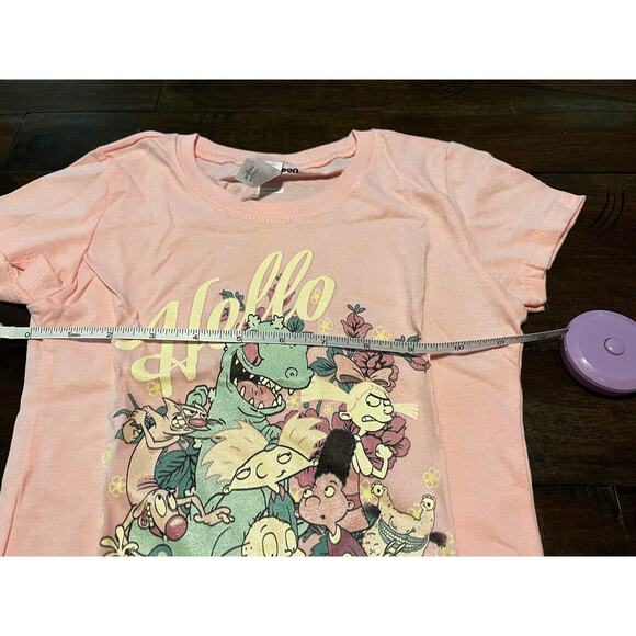 Pink RUGRATS GIRLS Shirt T-Shirt Hello Spring Nickelodeon Size Small 6-8 - Picture 8 of 8